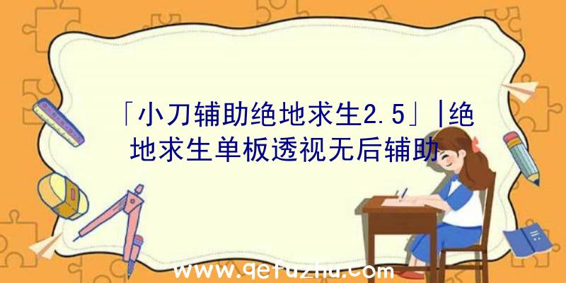 「小刀辅助绝地求生2.5」|绝地求生单板透视无后辅助